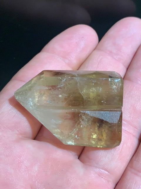 Citrine naturelle - Double pointe naturelle polie - 43 x 32 x 18 mm - 31,9 gr.