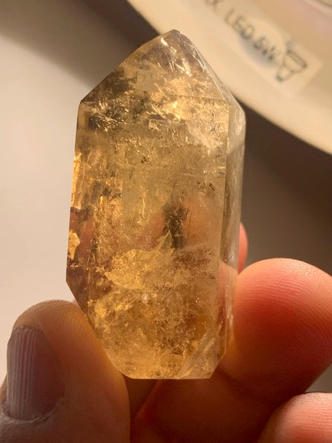 Citrine naturelle - Pointe naturelle polie - 50 x 28 x 20 mm - 42,3 gr.