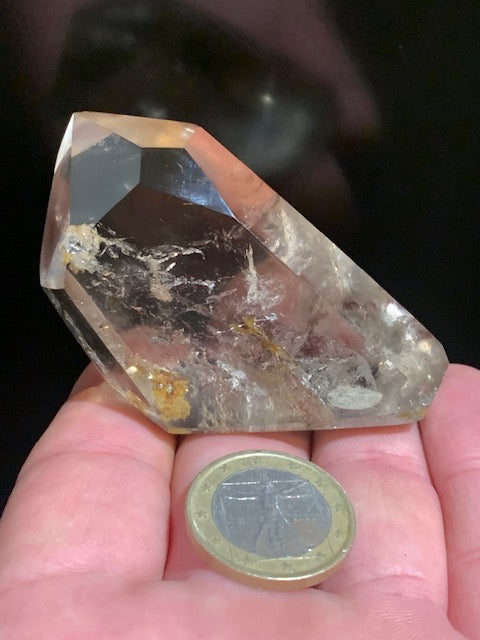 Cristal de roche fumé/ Quartz fumé, tête de pointe - 70 x 45 x 27 mm - 101,5 gr.