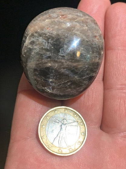 Pierre de lune noire - Galet/ Jumbo - 45 x 40 x 26 mm - 60,3 gr.