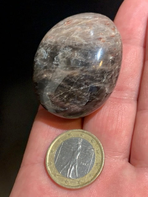 Pierre de lune noire - Galet/ Jumbo - 45 x 40 x 26 mm - 60,3 gr.
