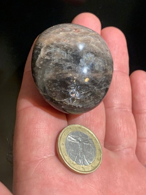 Pierre de lune noire - Galet/ Jumbo - 45 x 40 x 26 mm - 60,3 gr.