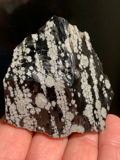Obsidienne Neige / Flocon de neige - Pièce brute - 107,5 grammes - 67 x 58 x 33 millimètres
