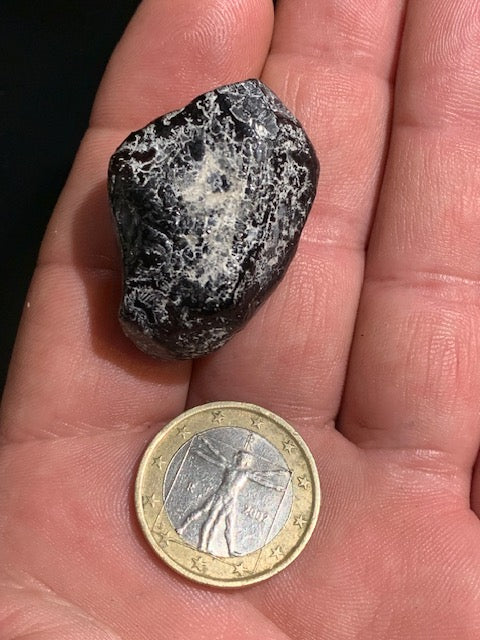 Obsidienne "larme d'Apache" - Pierre roulée - 37 x 25 x 18 mm - 17,1 gr.