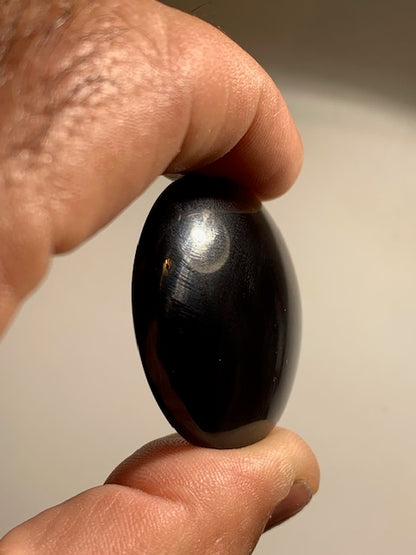 Obsidienne noire - Galet rond - 38 mm de diamètre x 15 - 24,4 gr.