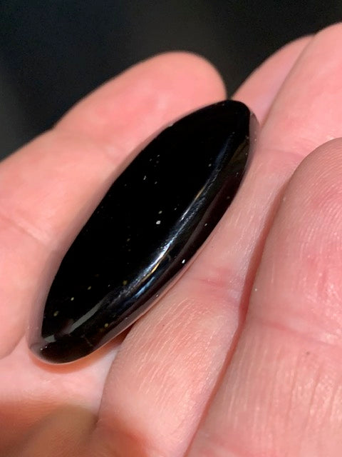 Obsidienne dorée - Galet/ Pierre plate - 45 x 33 x 12 mm - 23,5 gr.