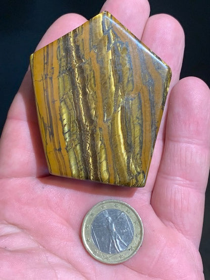 Oeil de tigre, forme libre - 65 x 52 x 12 mm - 76,7 gr.
