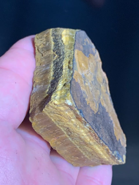 Oeil de tigre, spécimen brut et naturel - 76 x 55 x 22 mm - 122,2 gr.
