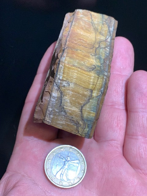 Oeil de tigre, spécimen brut et naturel - 76 x 43 x 33 mm - 159,5 gr.