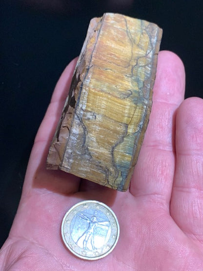 Oeil de tigre, spécimen brut et naturel - 76 x 43 x 33 mm - 159,5 gr.