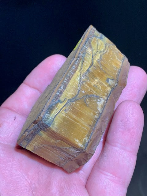 Oeil de tigre, spécimen brut et naturel - 76 x 43 x 33 mm - 159,5 gr.