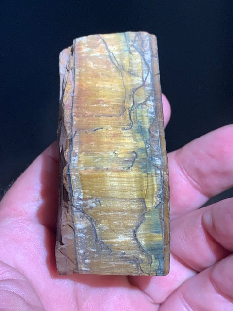 Oeil de tigre, spécimen brut et naturel - 76 x 43 x 33 mm - 159,5 gr.