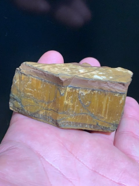 Oeil de tigre, spécimen brut et naturel - 76 x 43 x 33 mm - 159,5 gr.