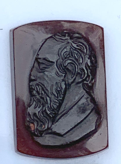 Camée/ Caméo, 5 pièces au choix en pierre d'Onyx de 14mm x 10 x0,3. Ancien et authentique, de véritables oeuvres d'art, gravure d'une précision ultime. Parfait en collection, exposition, bijouterie...
