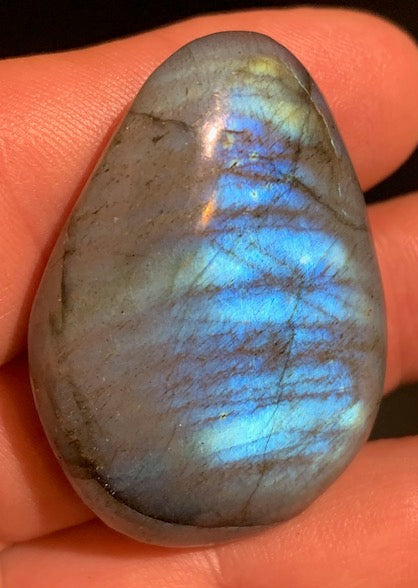 Labradorite, galet/ pierre plate - 46 x 33 x 14 mm - 28,9 gr.