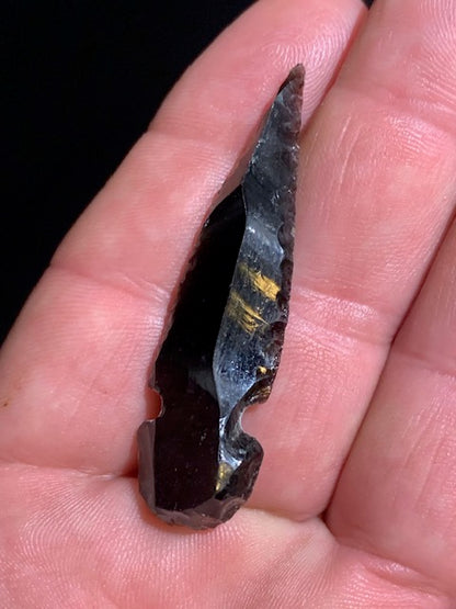 Obsidienne noire, pointe de flèche - 53 x 12 x 6 mm - 4,1 g