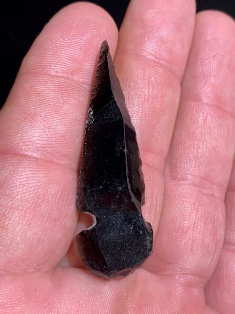 Obsidienne noire, pointe de flèche - 53 x 12 x 6 mm - 4,1 g