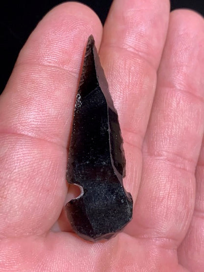 Obsidienne noire, pointe de flèche - 53 x 12 x 6 mm - 4,1 g