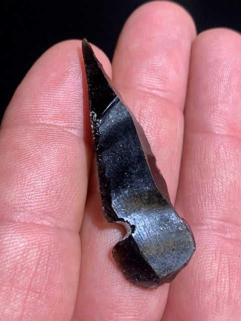 Obsidienne noire, pointe de flèche - 53 x 12 x 6 mm - 4,1 g