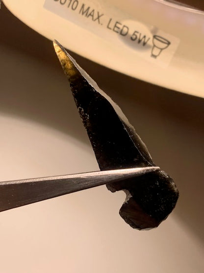 Obsidienne noire, pointe de flèche - 53 x 12 x 6 mm - 4,1 g
