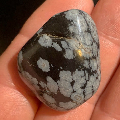 Obsidienne Neige / Flocon de neige - Pierre roulée - 35 x 29 x 16 - 16,3 gr.