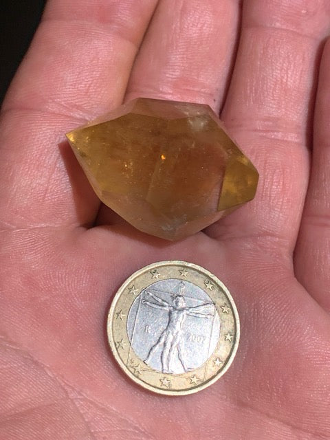 Citrine - Pointe polie bi-déterminée - 36 x 25 x 19 mm - 18,2 gr.
