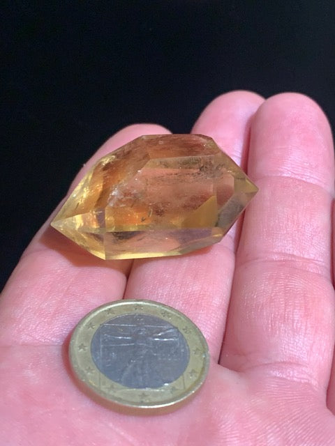 Citrine - Pointe polie bi-déterminée - 40 x 23 x 21 mm - 22,5 gr.
