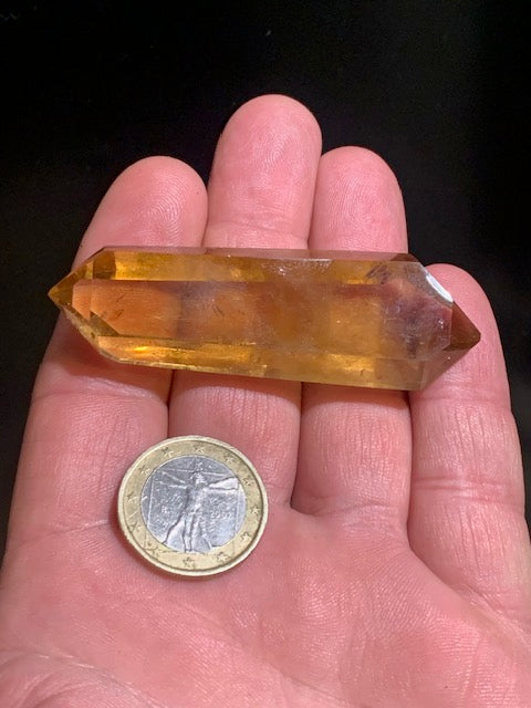 Citrine - Pointe polie bi-déterminée - 70 x 23 x 14 mm - 33,4 gr.