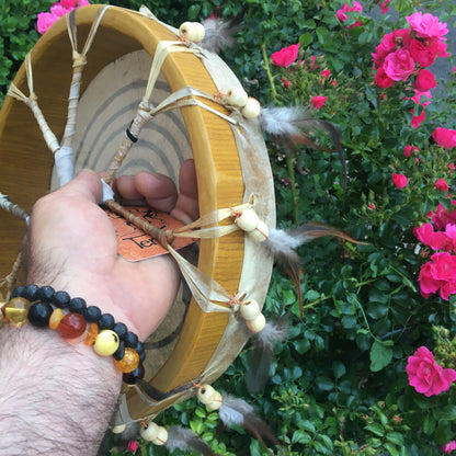 Tambour chamanique avec motif "Kokopelli" –  Modèles Ø 30 et 45 cm - Très léger – Vendu avec maillet !