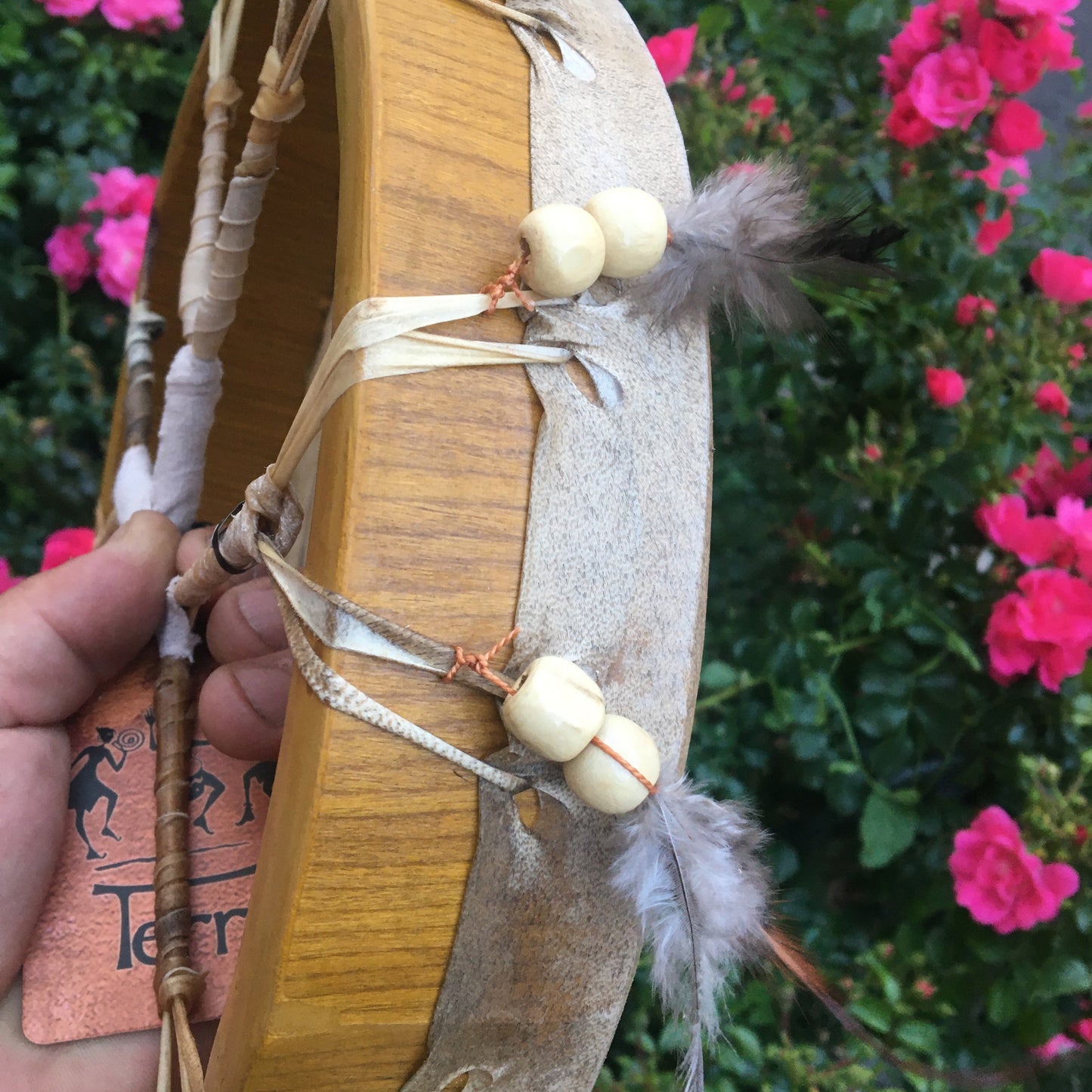 Tambour chamanique avec motif "Kokopelli" –  Modèles Ø 30 et 45 cm - Très léger – Vendu avec maillet !