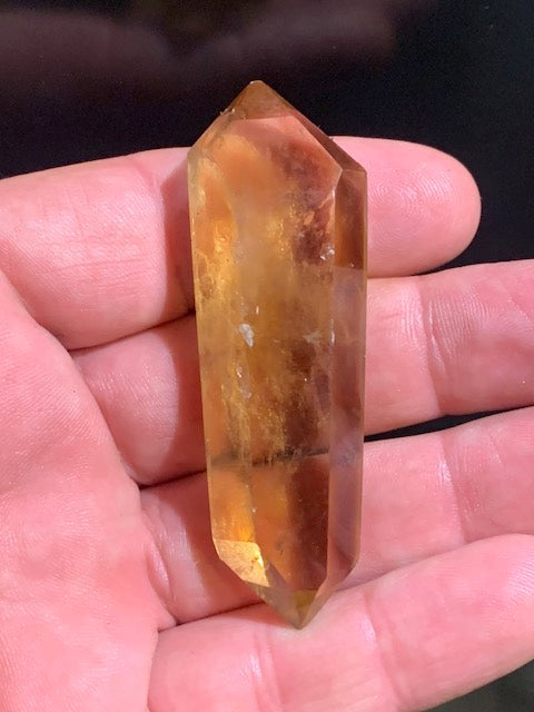 Citrine - Pointe polie bi-déterminée - 70 x 23 x 14 mm - 33,4 gr.