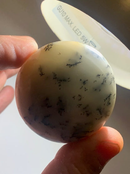 Agate dentritique ou dentrique - Galet de taille L : 52 x 26 millimètres - 86,7 grammes