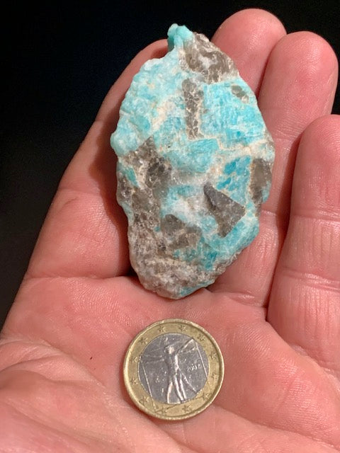 Amazonite, spécimen brut - ± 66 x 40 x 18 mm - 43,8 gr.