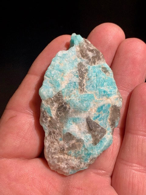 Amazonite, spécimen brut - ± 66 x 40 x 18 mm - 43,8 gr.