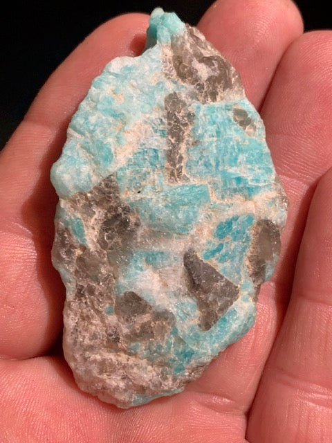 Amazonite, spécimen brut - ± 66 x 40 x 18 mm - 43,8 gr.