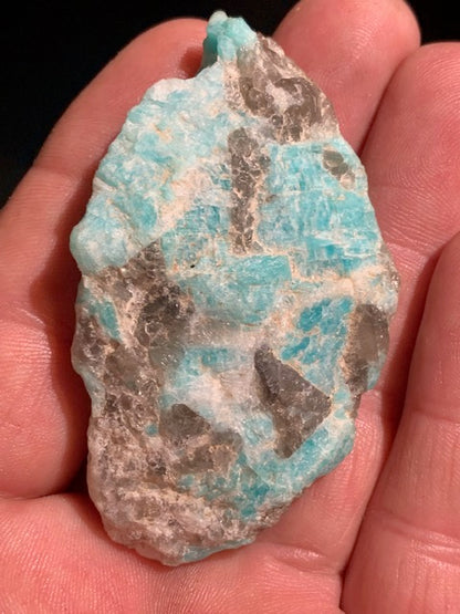 Amazonite, spécimen brut - ± 66 x 40 x 18 mm - 43,8 gr.