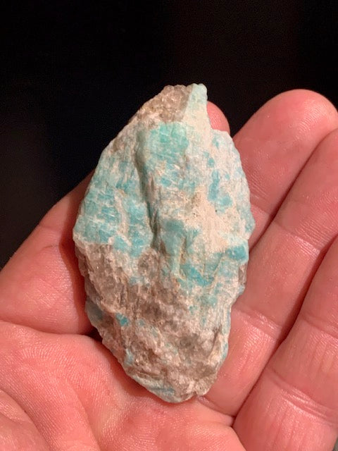 Amazonite, spécimen brut - ± 66 x 40 x 18 mm - 43,8 gr.