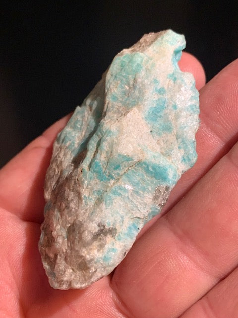 Amazonite, spécimen brut - ± 66 x 40 x 18 mm - 43,8 gr.