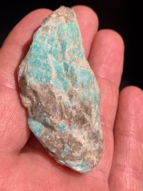 Amazonite, spécimen brut - ± 66 x 40 x 18 mm - 43,8 gr.