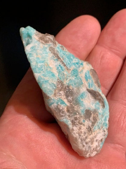 Amazonite, spécimen brut - ± 66 x 40 x 18 mm - 43,8 gr.
