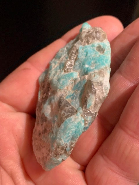 Amazonite, spécimen brut - ± 66 x 40 x 18 mm - 43,8 gr.