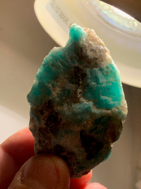 Amazonite, spécimen brut - ± 66 x 40 x 18 mm - 43,8 gr.