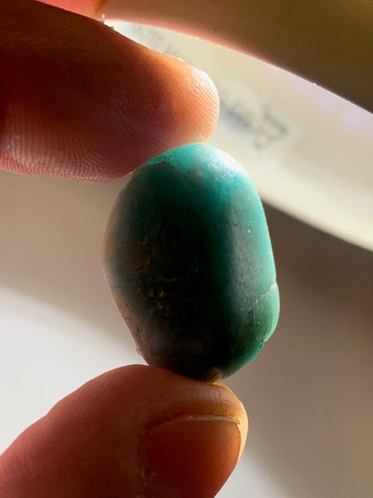 Amazonite, pierre roulée - ± 26 x 17 x 16 mm - 10 gr.