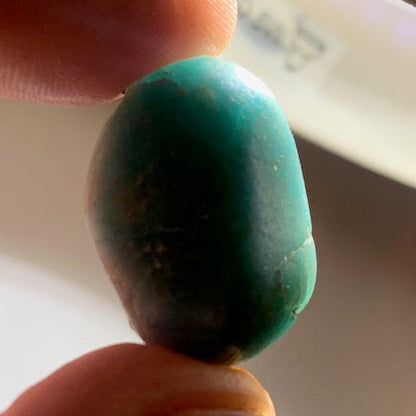 Amazonite, pierre roulée - ± 26 x 17 x 16 mm - 10 gr.