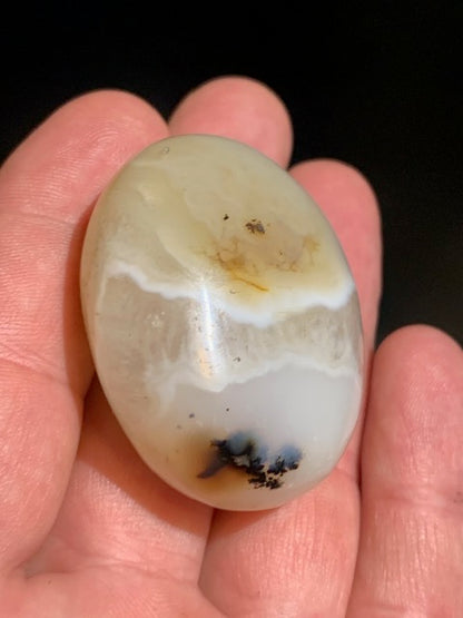 Agate Rubanée - Galet - 46 x 38 x 23 millimètres - 59,8 grammes