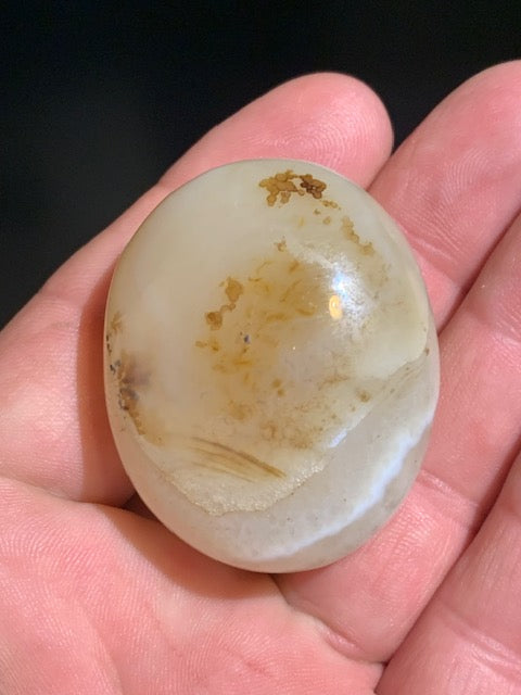 Agate Rubanée - Galet - 46 x 38 x 23 millimètres - 59,8 grammes