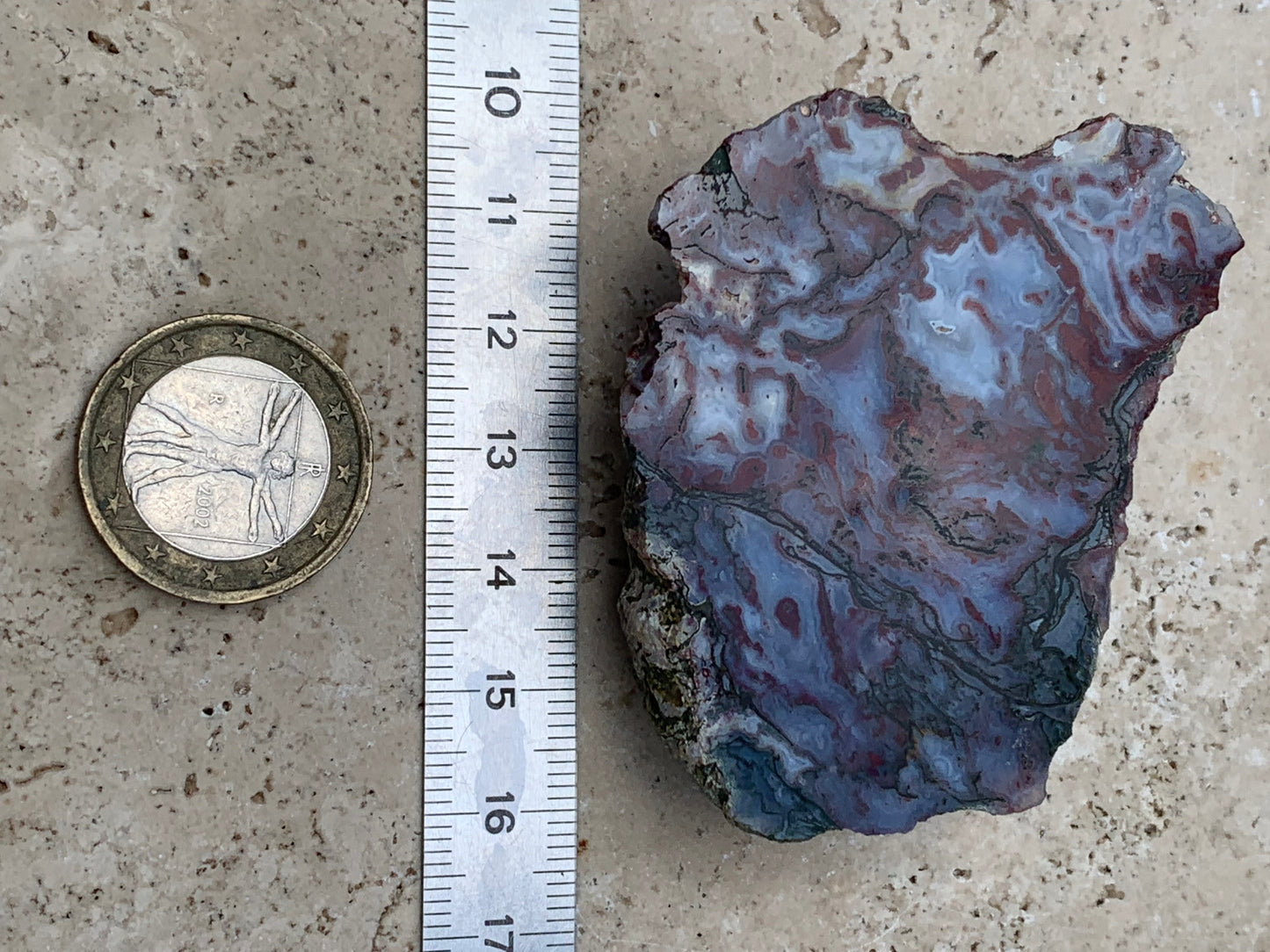 Agate mousse, magnifique spécimen de 62x50x22mm - 60,7 grammes. Des dessins et couleurs rares et uniques !