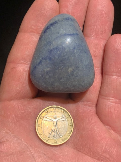 Dumortiérite – Pierre roulée – 47 × 38 × 12 mm – 30 g