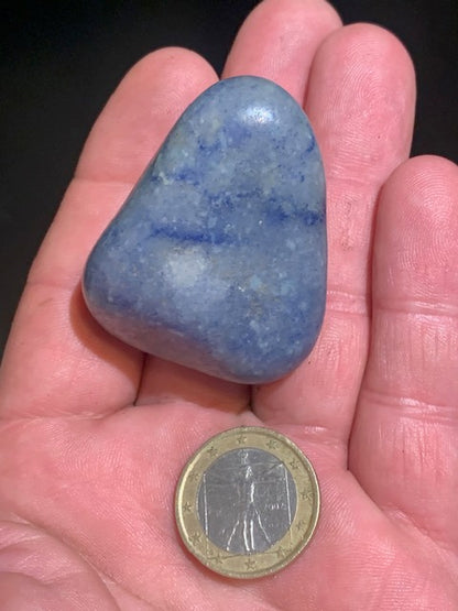 Dumortiérite – Pierre roulée – 47 × 38 × 12 mm – 30 g