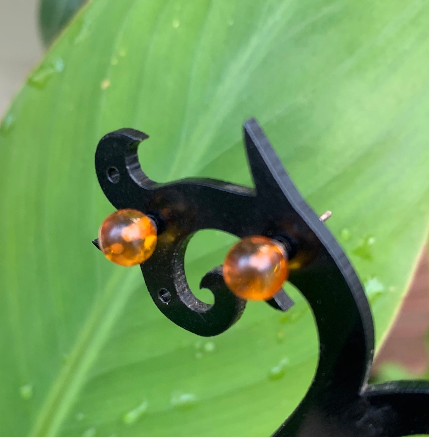 Puces/ Clous/ Boucles d'oreilles en Ambre, qualité AA à AAA. Finition Argent 925 !
